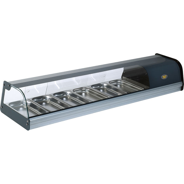 Stalgast Roller Grill Edelstahl Tapas-Vitrine, 6x GN1/3