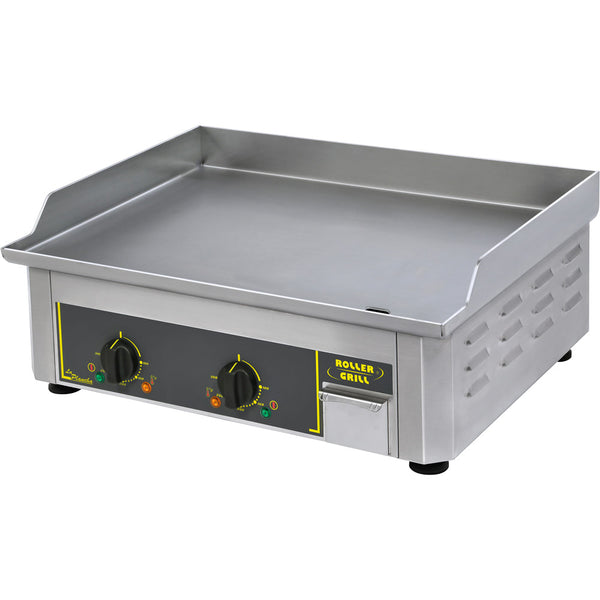 Stalgast ROLLER GRILL Elektro-Griddleplatte, Edelstahl-Grillfläche, zwei Heizzonen, Abmessung 600x450x190 mm (BxTxH), 3,5 kW