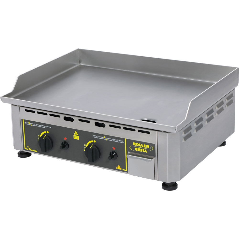 Stalgast ROLLER GRILL Gas-Griddleplatte, Edelstahl-Grillfläche, zwei Heizzonen, Abmessung 600x450x190 mm (BxTxH), 5,5 kW