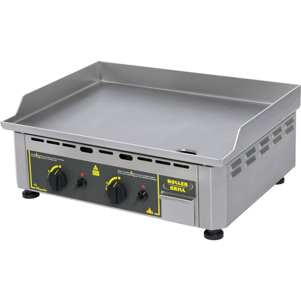 Stalgast ROLLER GRILL Gas-Griddleplatte, Edelstahl-Grillfläche, zwei Heizzonen, Abmessung 600x450x190 mm (BxTxH), 5,5 kW