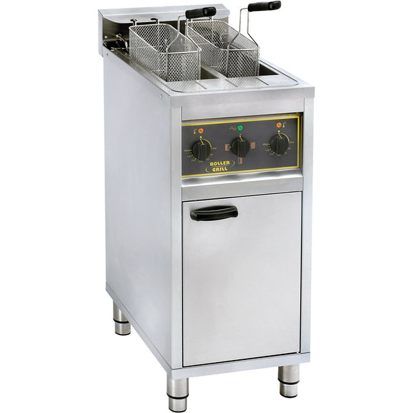 Stalgast ROLLER GRILL Standfritteuse mit zwei Becken á 10 L, 400x600x980 (BxTxH), 2x 6 kW