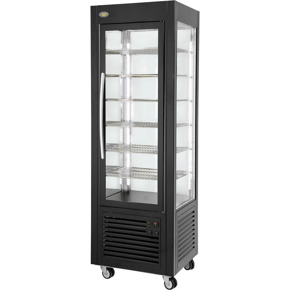 Stalgast ROLLER GRILL Präsentations-Kühltheke, fahrbar, 600x630x1850 mm (BxTxH)