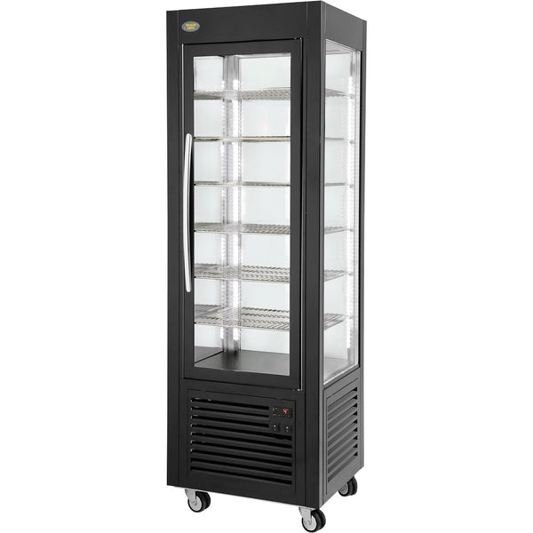 Stalgast ROLLER GRILL Präsentations-Kühltheke, fahrbar, 600x630x1850 mm (BxTxH)