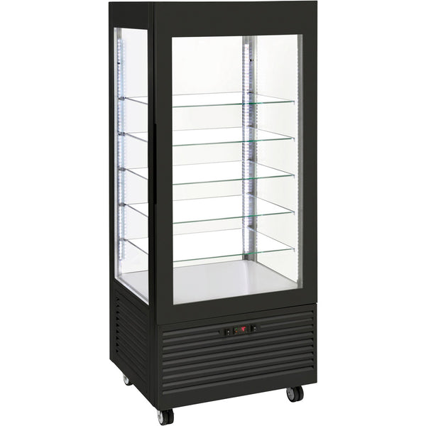 Stalgast ROLLER GRILL Präsentations-Kühltheke, fahrbar, 800x645x1850 mm (BxTxH)