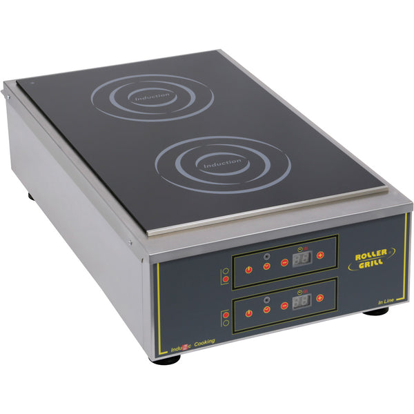 Stalgast Roller Grill Induktions-Kochfeld, 2x Ø 280 mm, 2x 3 kW