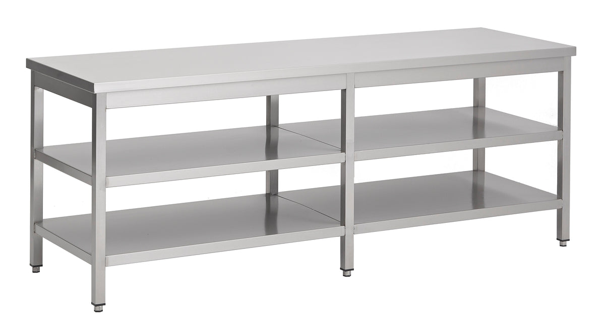 Combisteel Arbeitstisch 2 Boden 2600, Serie 800