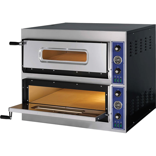 Stalgast GGF Pizzaofen E-Start Line mit zwei Kammern für 12 Pizzen à 320 mm, 14,4 kW, 900x1080x750 mm (BxTxH)
