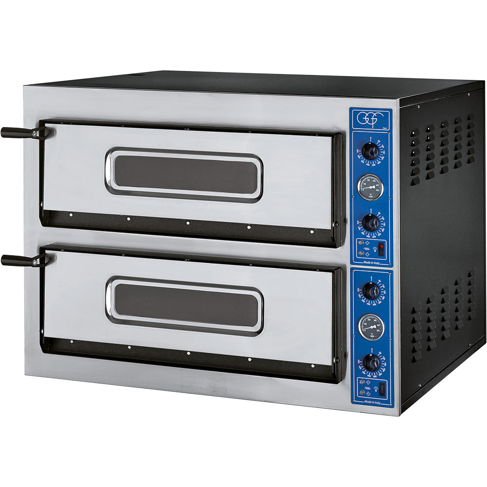 Stalgast GGF Pizzaofen mit zwei Kammern für 8 Pizzen à 360 mm, 12 kW, 1010 x 850 x 750mm (BxTxH)