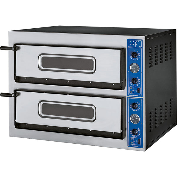 Stalgast GGF Pizzaofen mit zwei Kammern für 8 Pizzen à 360 mm, 12 kW, 1010 x 850 x 750mm (BxTxH)