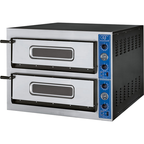 Stalgast GGF Pizzaofen mit zwei Kammern für 12 Pizzen à 360 mm, 18 kW, 1010 x 1210 x 750mm (BxTxH)