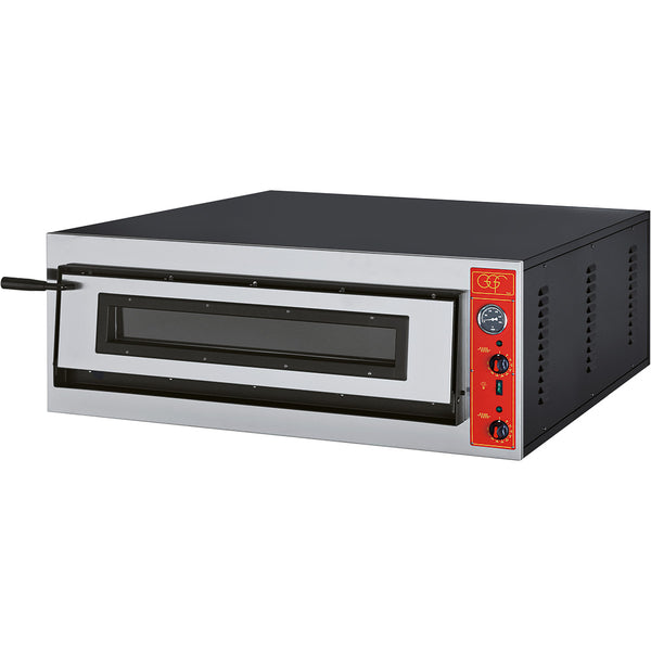 Stalgast GGF Pizzaofen mit einer Kammer für 9 Pizzen à 300 mm, 9,6 kW, 1150 x 1020 x 420 mm (BxTxH)