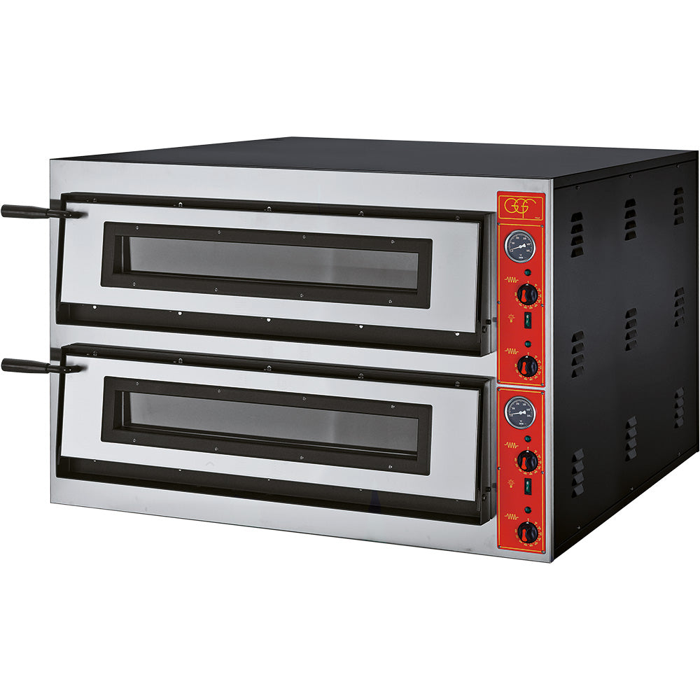 Stalgast GGF Pizzaofen mit zwei Kammern für 18 Pizzen à 300 mm, 19,2 kW, 1150 x 1020 x 750 mm (BxTxH)