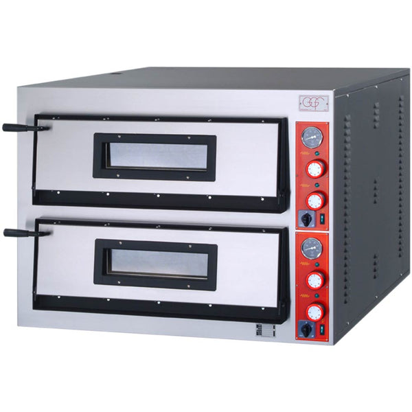 Stalgast GGF Pizzaofen mit zwei Kammern für 8 Pizzen à 360 mm, 12 kW, 1010 x 850 x 750mm (BxTxH)