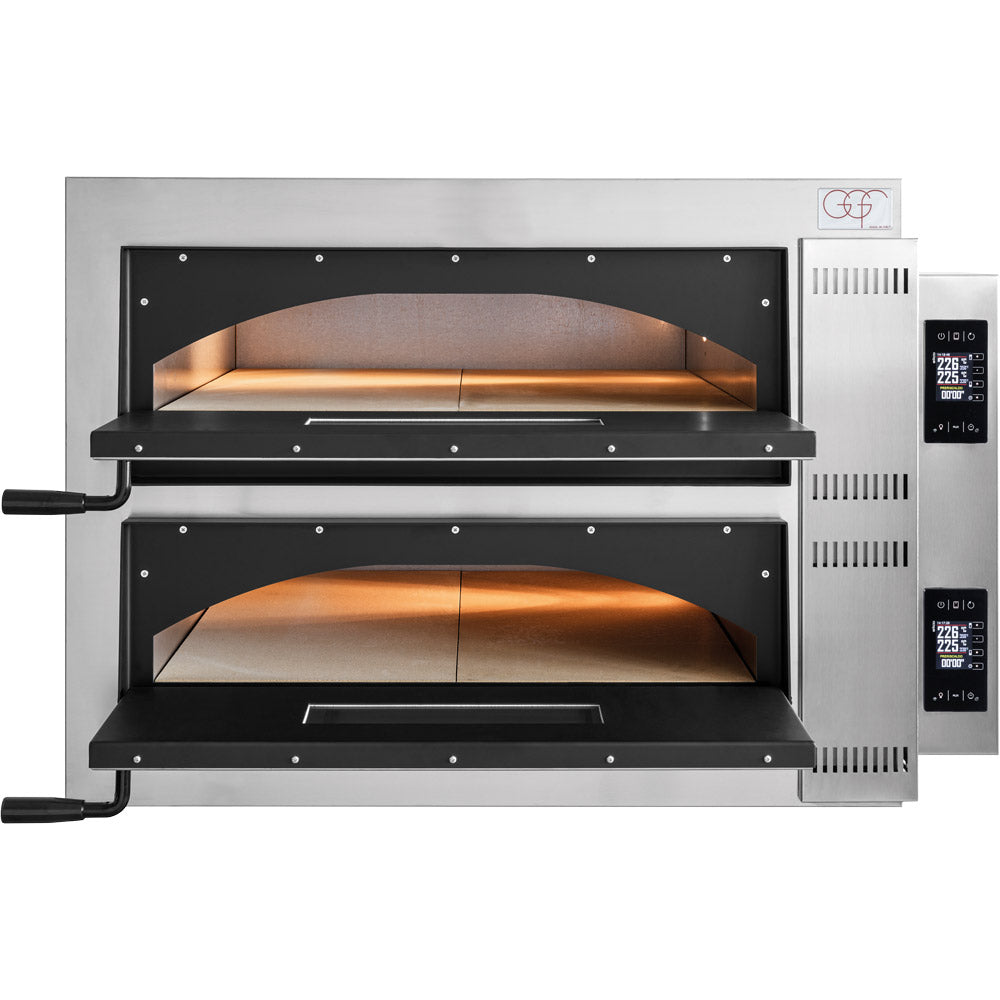 Stalgast GGF Pizzaofen F-Line Digital, 2 Kammern für 4 Pizzen á Ø 360 mm, 1010x850x750 mm (BxTxH), 12 kW