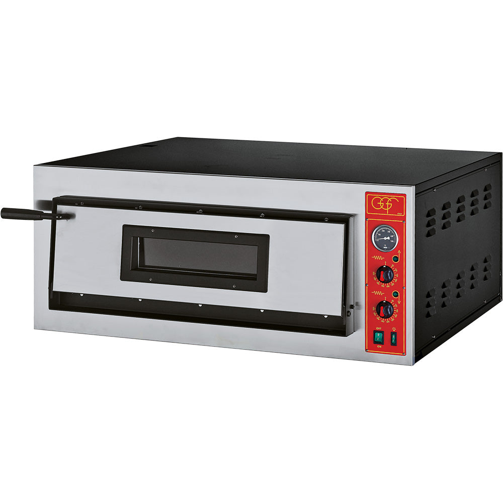 Stalgast GGF Pizzaofen mit einer Kammer für 4 Pizzen à 360 mm, Vollschamott, 5 kW, 1010 x 850 x 420 mm (BxTxH)