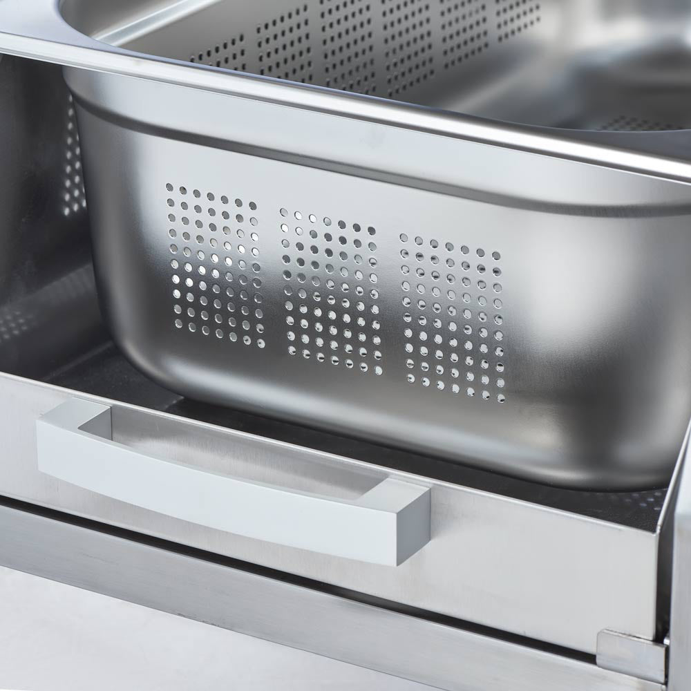 Stalgast 2tlg. Edelstahl Auffangschale für Kartoffelschälmaschine