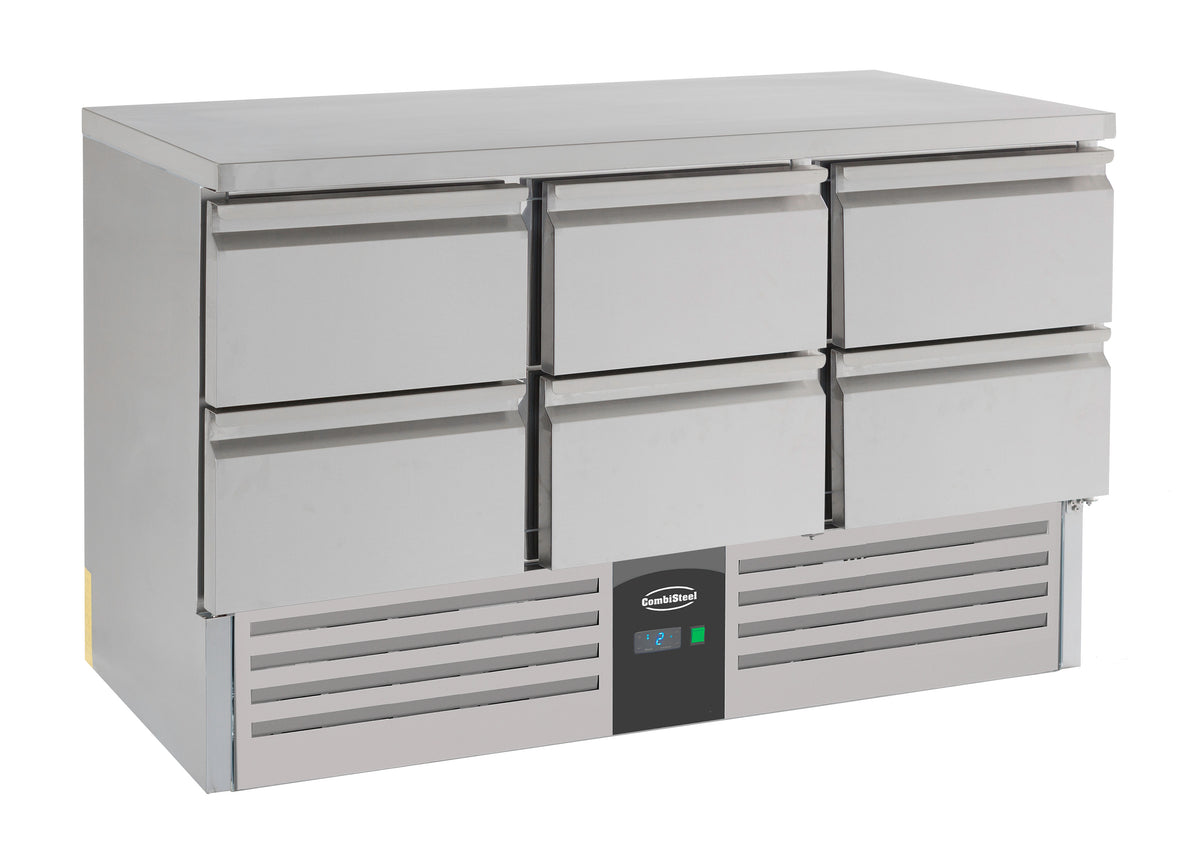 Combisteel Kühltisch 6 Schubladen, 1365 x 700 x 875 mm