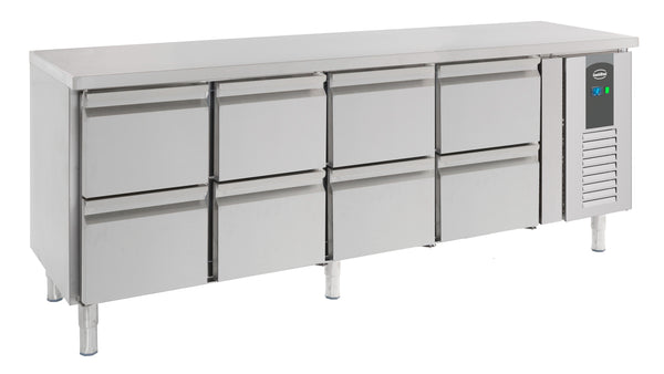 Combisteel Kühltisch 8 Schubladen, Serie 700