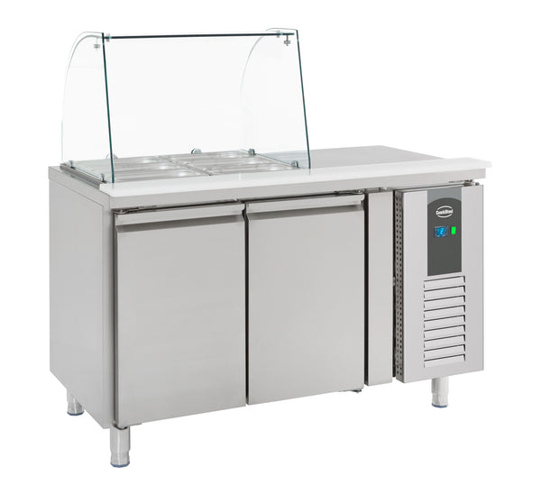 Combisteel Kühltisch mit Glas 2 Türen