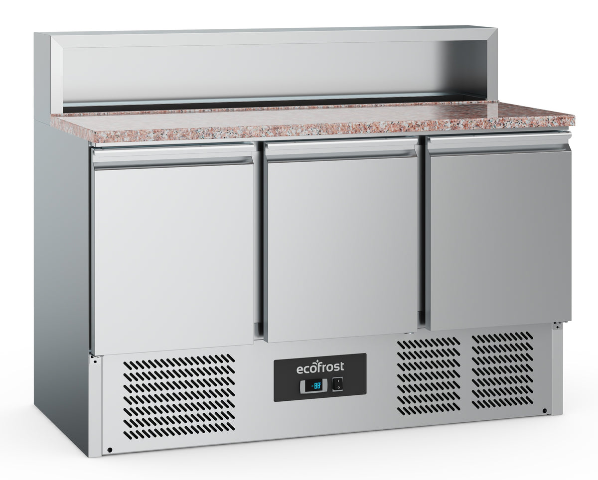 Combisteel Pizzatisch 3 Türen 8x1/6GN Behälter