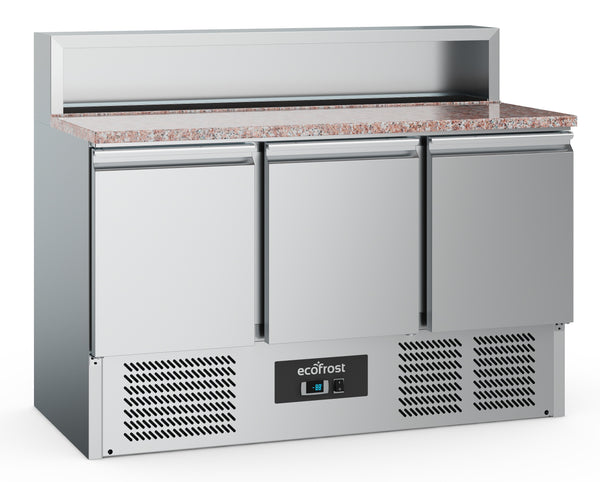 Combisteel Pizzatisch 3 Türen 8x1/6GN Behälter