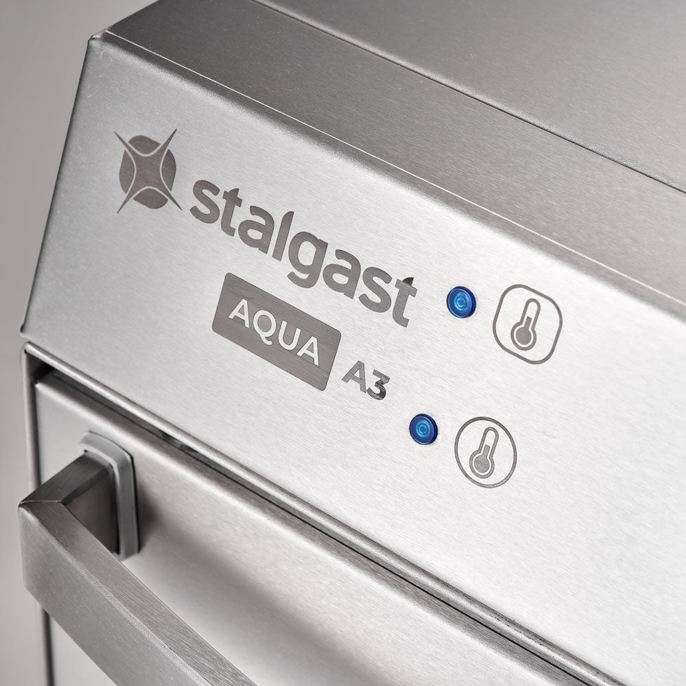 Stalgast Gläserspülmaschine Aqua A3 mit Klarspülmittel- und Reinigerdosierpumpe, 2 Spülprogramme, Korbgröße 400x400 mm
