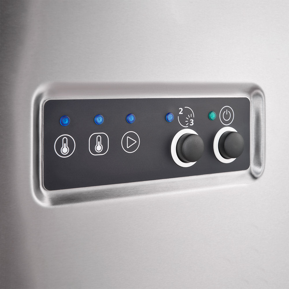 Stalgast Edelstahl Haubenspülmaschine Aqua H3 mit Klarspülmittel- und Reinigerdosierpumpe