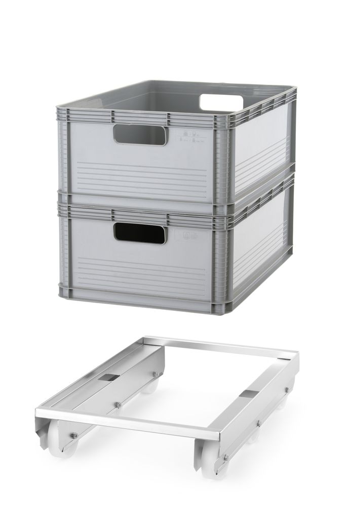 HENDI Trolley für Behälter, 6 Räder, 600x400 mm mit 6 Räder