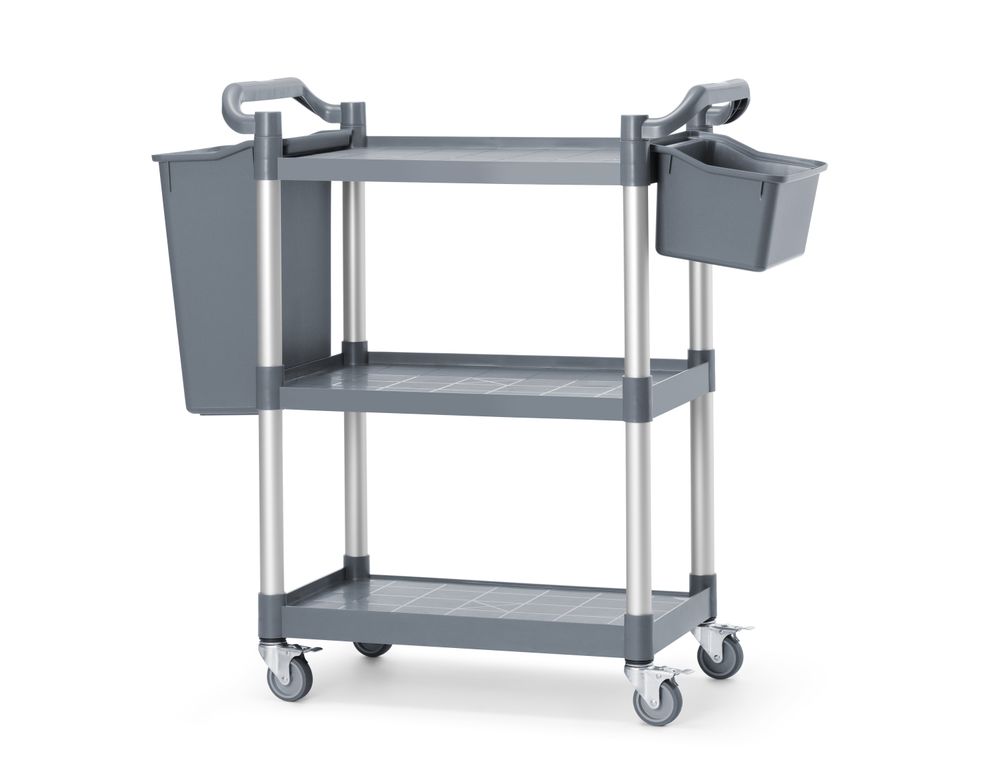 AmerBox Servierwagen aus Polypropylen mit 3 Fächern, klein