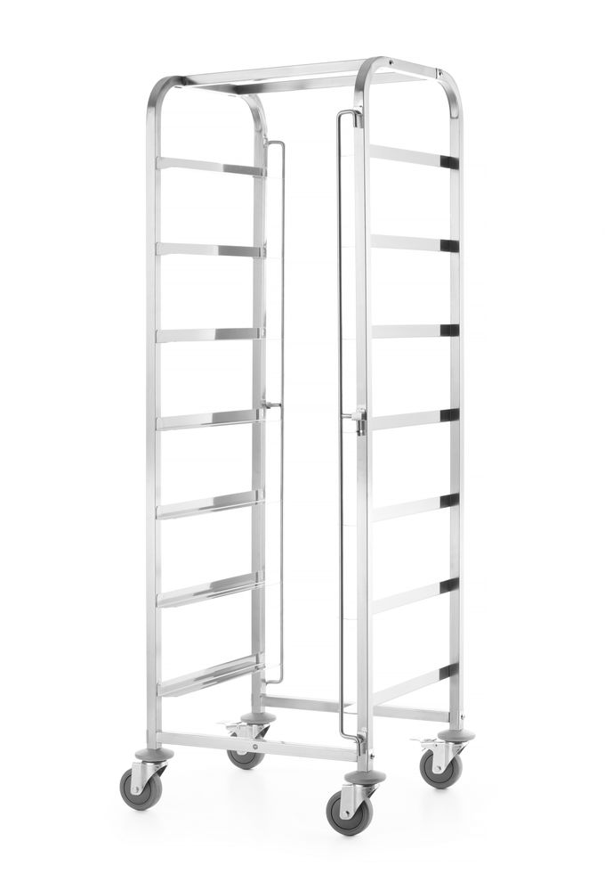 HENDI Transportwagen für Spülmaschinenkörbe - 7 Körbe à 500x500 mm