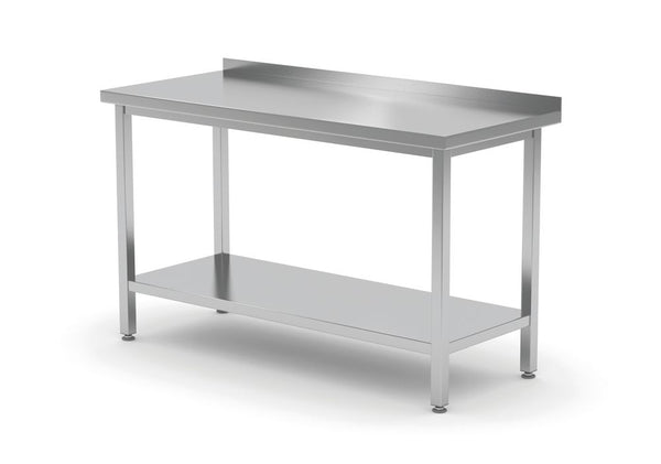 HENDI Wandtisch mit Ablage – verschraubt, Tiefe 600 mm