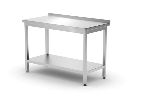 HENDI Wandtisch mit Ablage – verschraubt, Tiefe 600 mm