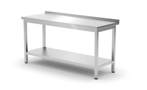 HENDI Wandtisch mit Ablage – verschraubt, Tiefe 600 mm
