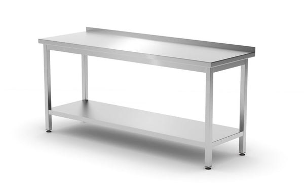 HENDI Wandtisch mit Ablage – verschraubt, Tiefe 600 mm