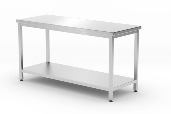 HENDI Mitteltisch mit Ablage – verschraubt, Tiefe 600 mm