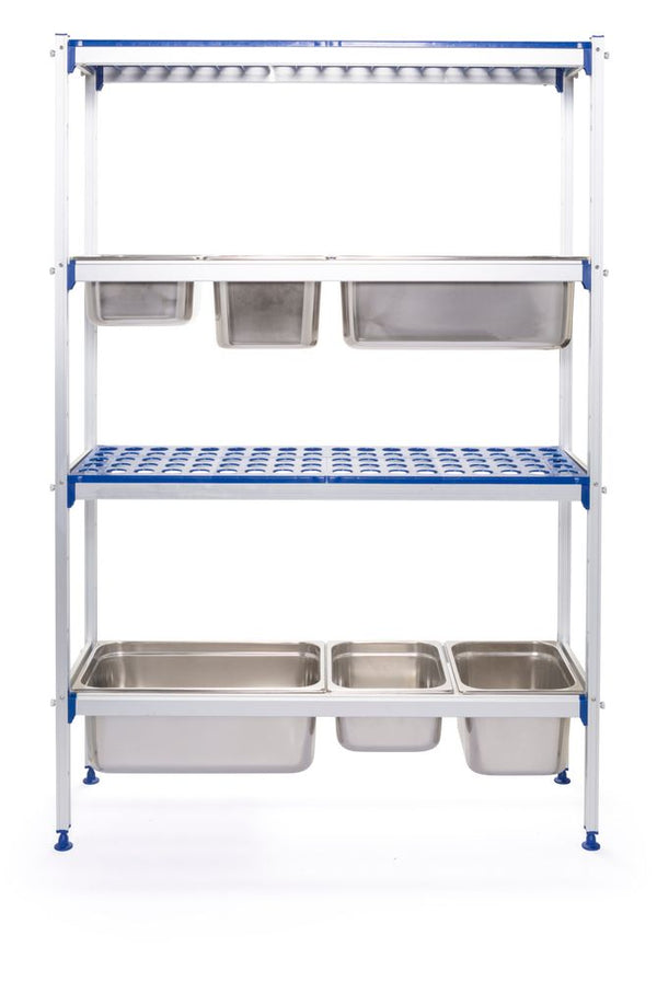 HENDI Regalsystem aus Aluminium für GN Behälter