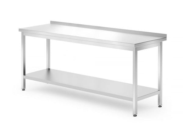 HENDI Wandtisch mit Ablage – verschraubt, Tiefe 700 mm