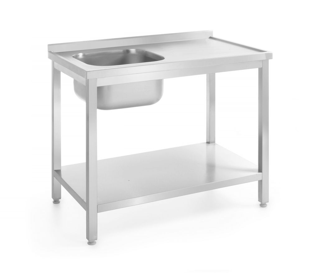 HENDI Waschtisch mit Ablage – verschraubt, Tiefe 700 mm