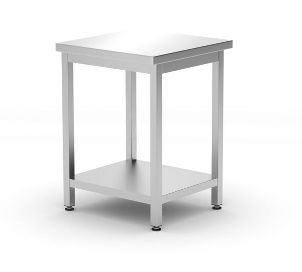 HENDI Mitteltisch mit Ablage – verschraubt, Tiefe 600 mm