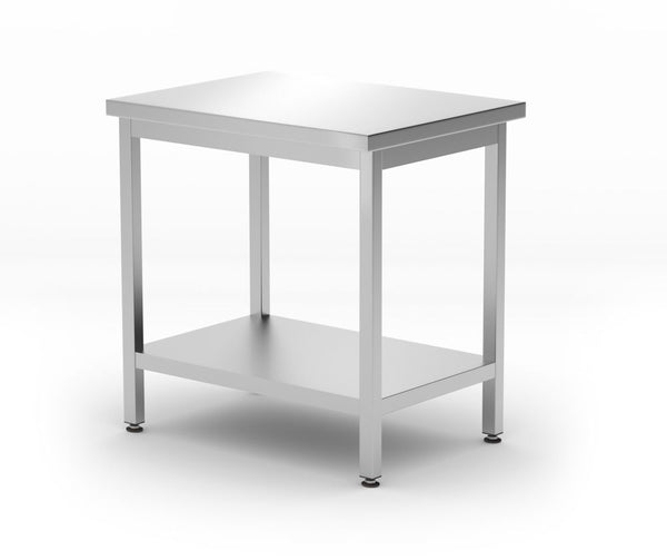 HENDI Mitteltisch mit Ablage – verschraubt, Tiefe 600 mm