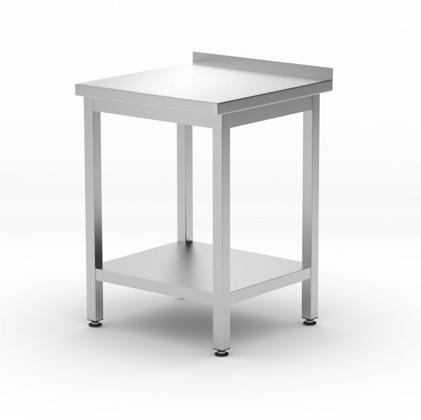 HENDI Wandtisch mit Ablage – verschraubt, Tiefe 600 mm
