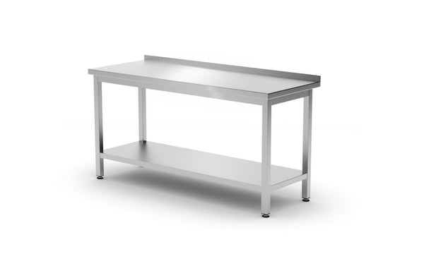 HENDI Wandtisch mit Ablage – verschraubt, Tiefe 600 mm