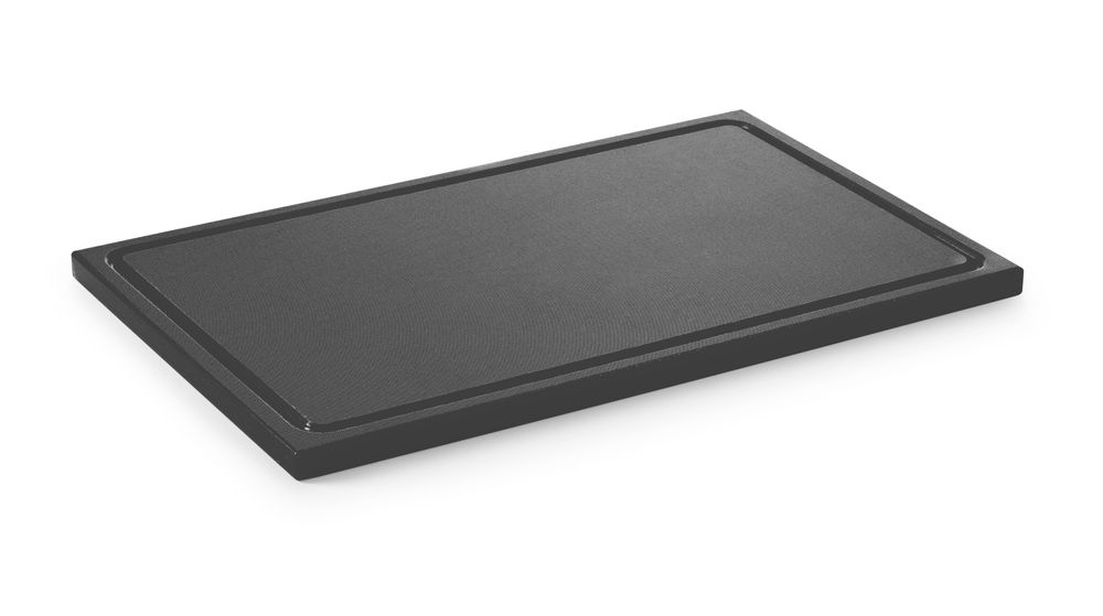 HENDI Schneidebrett HACCP GN 1/1, schwarz 530x325x25 mm HDPE