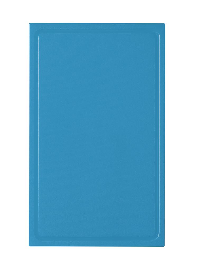 HENDI Schneidebrett mit Saftrinne, blau 530x325x20 mm HDPE
