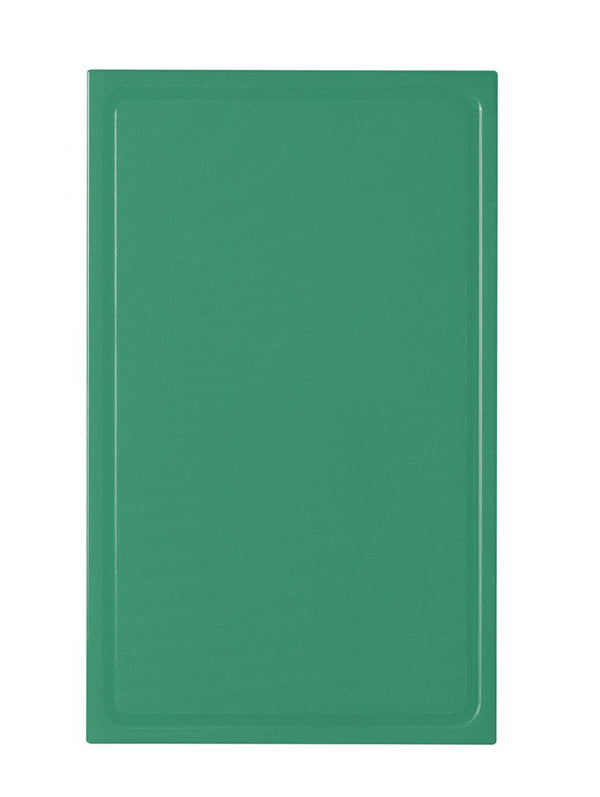 HENDI Schneidebrett mit Saftrinne, grün 530x325x20 mm HDPE