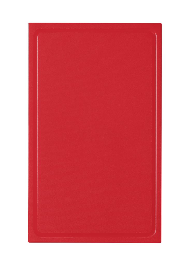 HENDI Schneidebrett mit Saftrinne, rot 530x325x20 mm HDPE