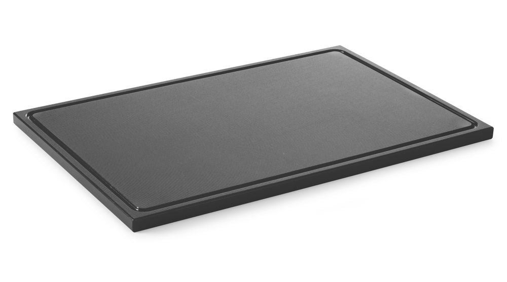HENDI Schneidbrett HACCP 600x400, schwarz 600x400x25 mm HDPE