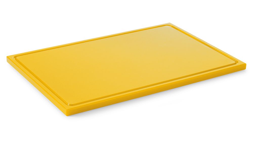 HENDI Schneidbrett HACCP 600x400, gelb 600x400x25 mm HDPE