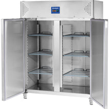 Stalgast Starline Doppeltür-Tiefkühlschrank, Edelstahl, GN 2/1, 1480x830x2010 mm (BxTxH), 0,44 kW