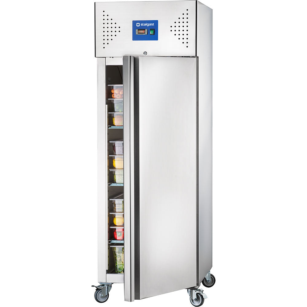 Stalgast Starline Edelstahl Kühlschrank mit Rädern, GN 2/1, 680x810x2010 mm (BxTxH), 600 L